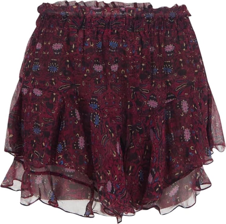 Isabel Marant Aboreli Ruffled Shorts Roze