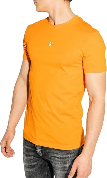 Calvin Klein Micro Monologo T-shirt Oranje
