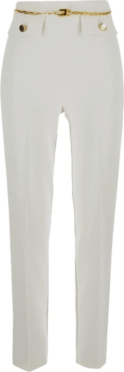 Elisabetta Franchi Tapered Trousers With Chain Wit