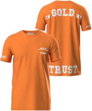 In Gold We Trust The Pusha T-Shirt Sun Orange Oranje