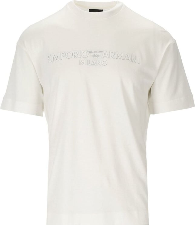 Emporio Armani Off-white T-shirt With Logo White Wit