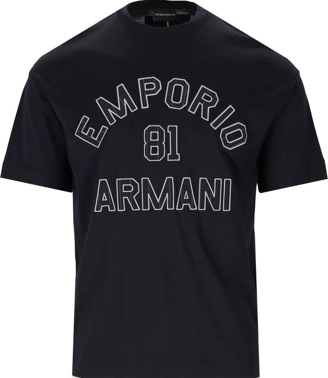 Emporio Armani Ea 81 Navy Blue T-shirt Blue Blauw