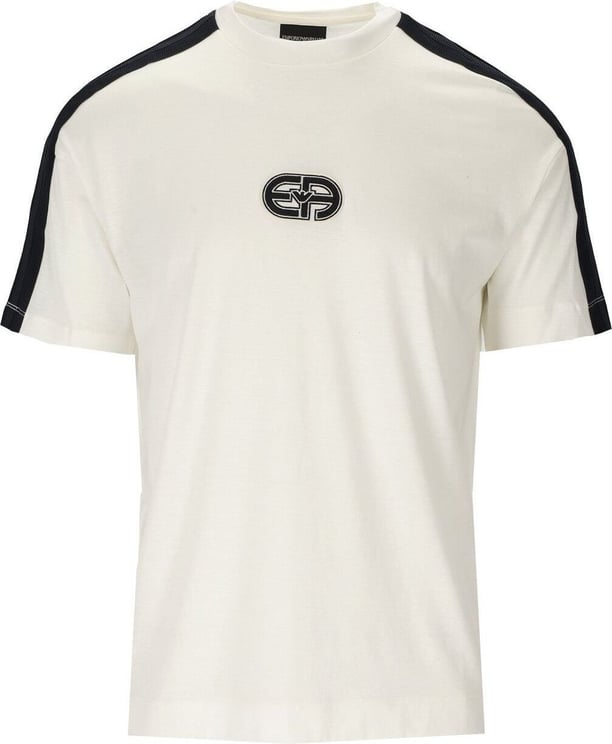 Emporio Armani Off-white T-shirt With Patch White Wit