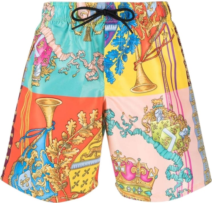 Versace baroque-pattern print swim shorts Divers