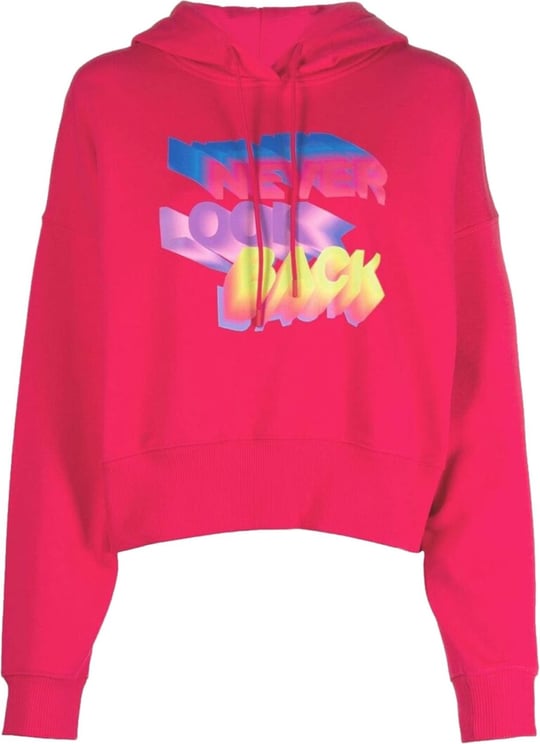 MSGM slogan-print hoodie Roze