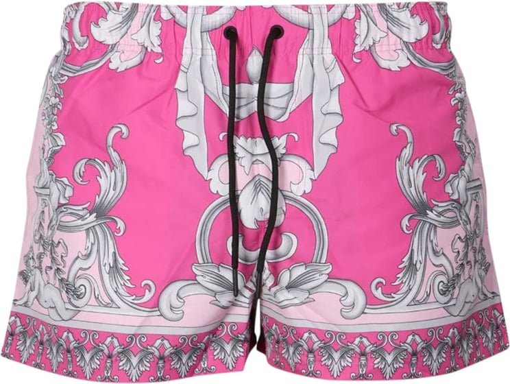 Versace baroque pattern-print swim shorts Roze