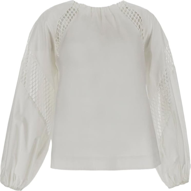 MSGM Tailored Blouse With Mesh Details Wit