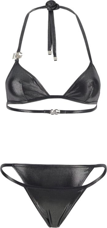 Dolce & Gabbana DG Triangle Bikini Zwart