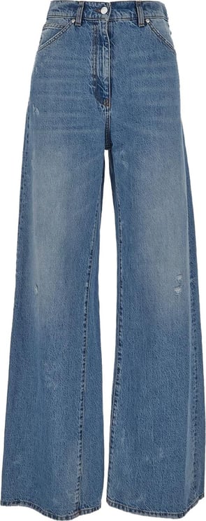 MSGM Solid Color Jeans With Flared Legs Blauw