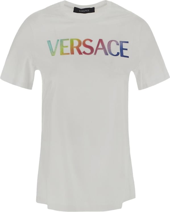 Versace Embroidered Logo T-Shirt Wit