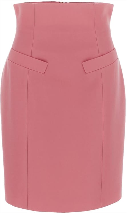 Balmain Pencil Mini Skirt Roze
