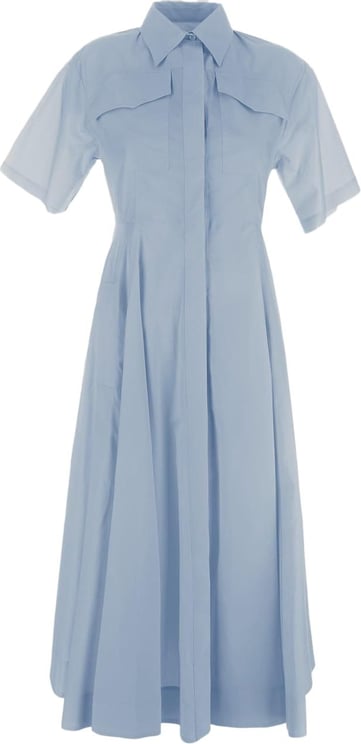 MSGM Cotton Midi Dress Blauw