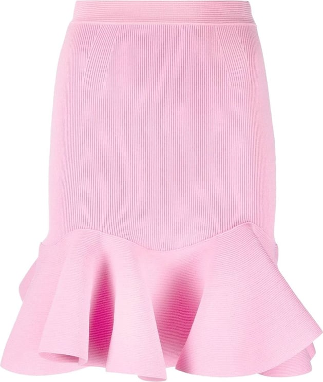 Alexander McQueen Flared Mini Skirt Roze